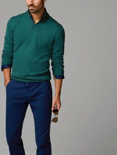 chino bleu marine homme